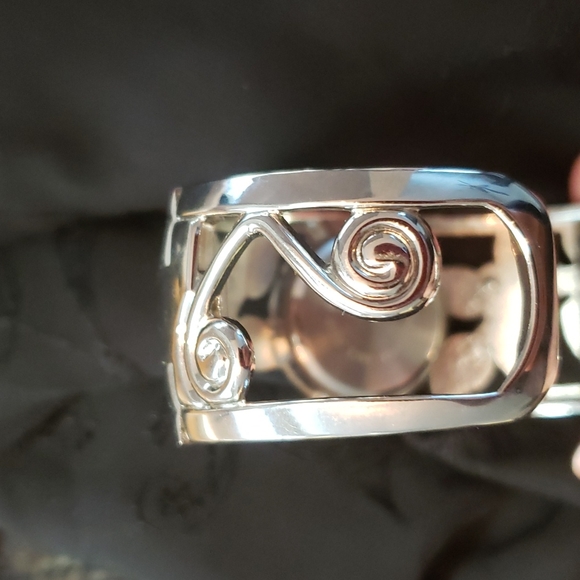 Collezio Silver Tone Cuff Bracelet Watch - Picture 10 of 17